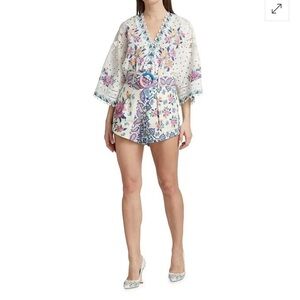 NWT FARM RIO Romantic Bandana Belted Shorts Size XL